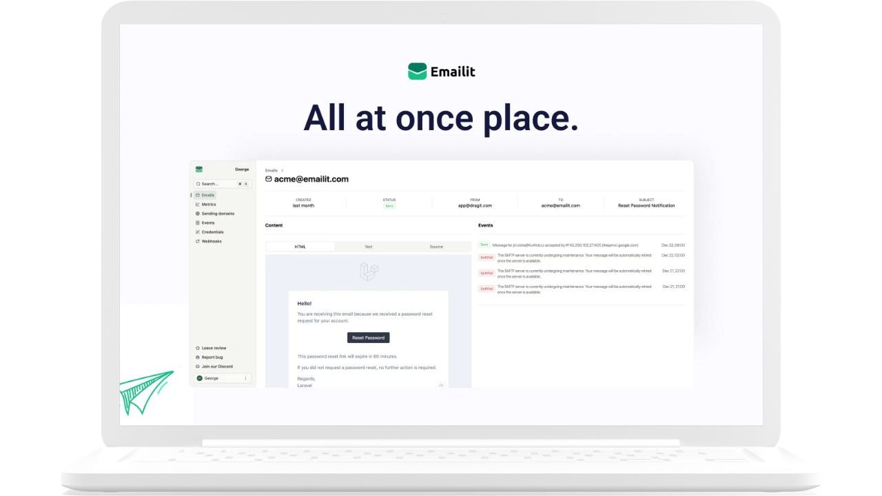 Emailit Dashboard